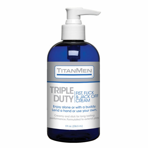 Titanmen Tripple Duty Fist, Fuck & Jack Off Cream - 8 oz Bottle