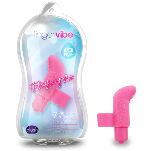 Blush Silicone Finger Vibe 7X Waterproof (Pink)