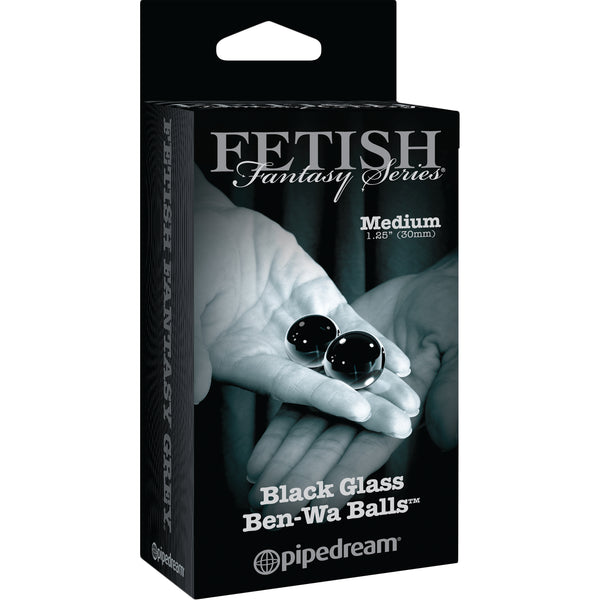 Pipe Dreams Fetish Fantasy Series Limited Edition Medium Black Glass Ben-Wa Balls