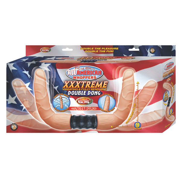 All American Whopper Xtreme Vibrating Bendable Double Dong