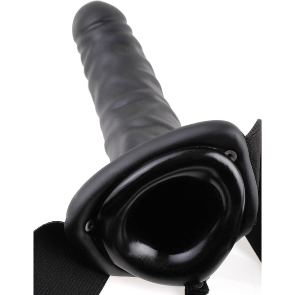 Pipe Dreams Fetish Fantasy Series  8" Vibrating Hollow Strap-On - (PACK OF 2)