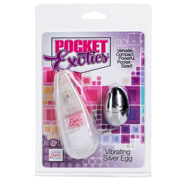California Exotic Pocket Exotics Vibrating Silver Egg