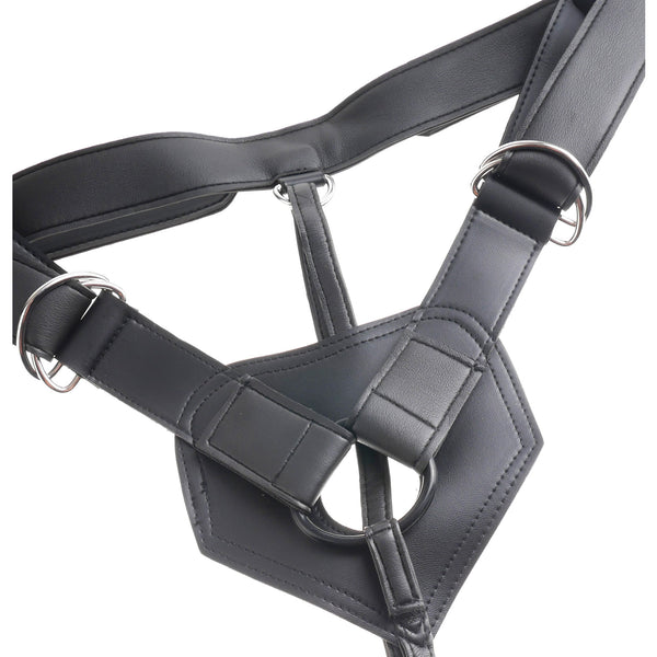 King Cock Strap On Harness with 9 inch Cock - Black