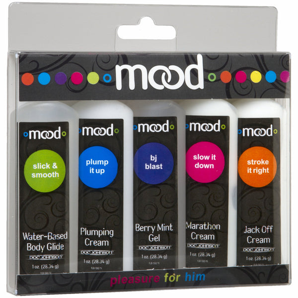 Mood Lube Pleasure for Him - Asst. Pack of 5