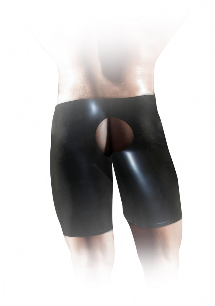 Latex Unisex Fisting Short - Black - L/XL
