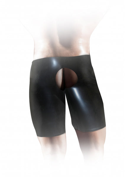 Latex Unisex Fisting Short - Black - L/XL