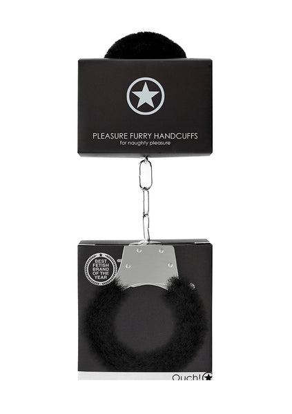 Pleasure Handcuffs Furry - Black