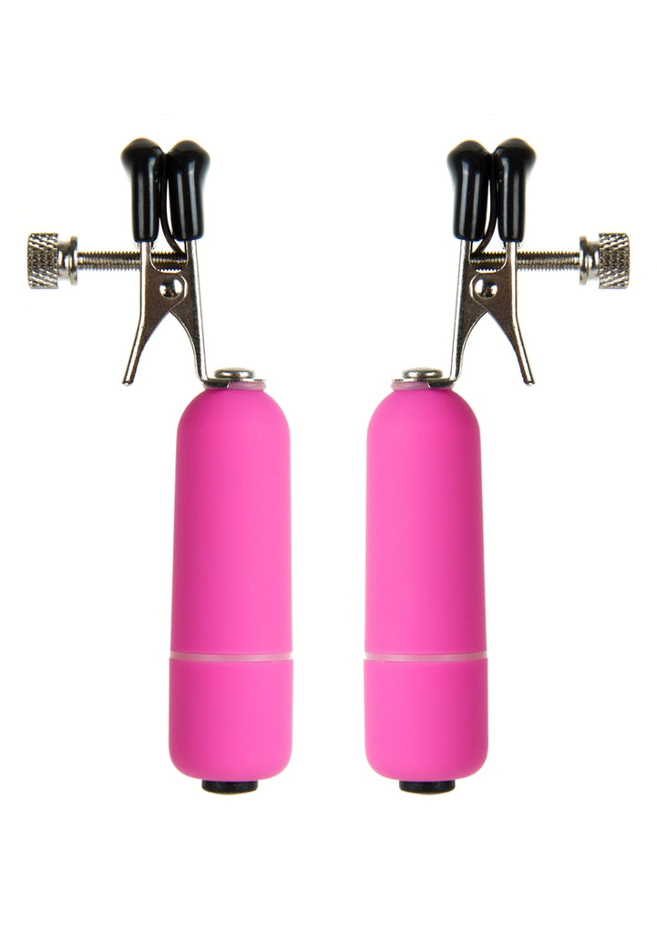 Vibrating Nipple Clamps - Pink My Sensual Secrets Vibrating Nipple Clamps - Pink My Sensual Secrets