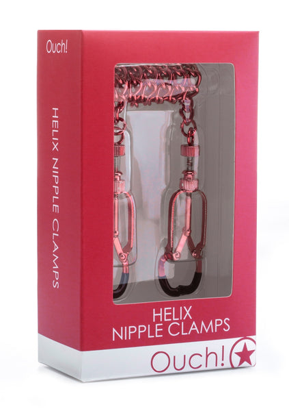 Helix Nipple Clamps - Red
