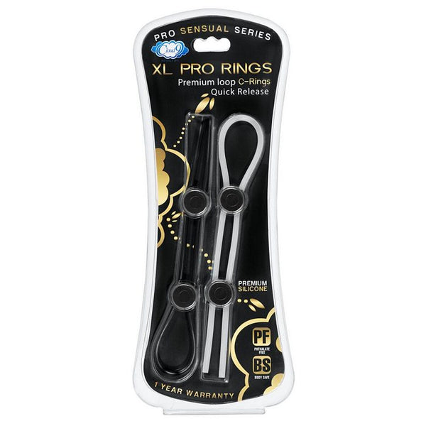 Cloud 9 - Pro Sensual Xl Pro Rings Black & Clear 2 Pack