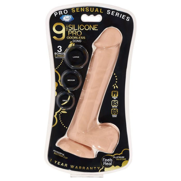 Cloud 9 - Pro Sensual Premium Silicone Dong W/ 3 C Rings Flesh 9 inch