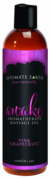 Intimate Earth Awake Massage Oil - 120 ml Black Pepper & Pink Grapefruit