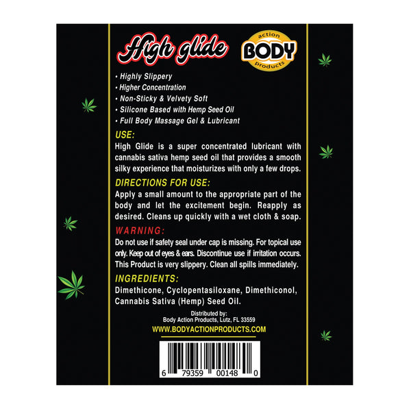 High Glide Erotic Lubricant - 2.3 oz Bottle