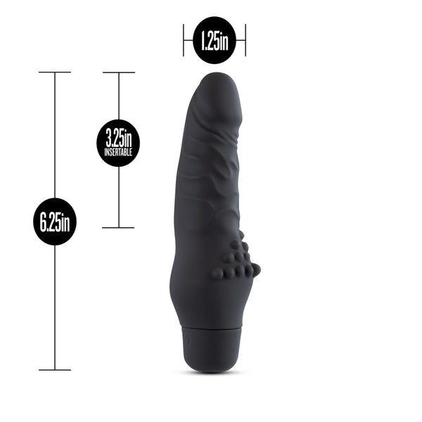 Silicone Willy's - Tex - 6.25 Inch Vibrating Dildo - Black