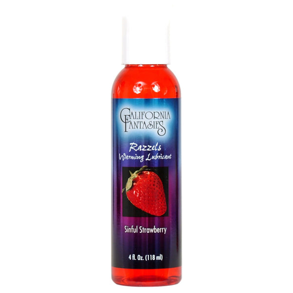 Razzels Warming Lubricant - 4 oz Sinful Strawberry