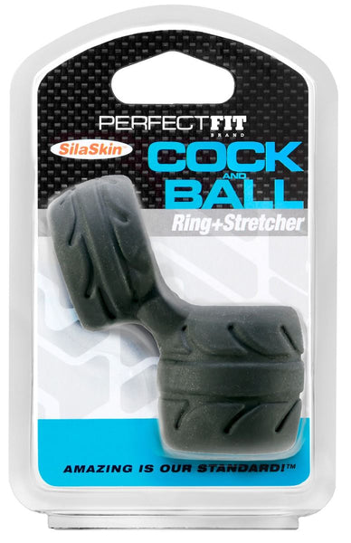 Perfect Fit SilaSkin Cock & Ball Ring - Black