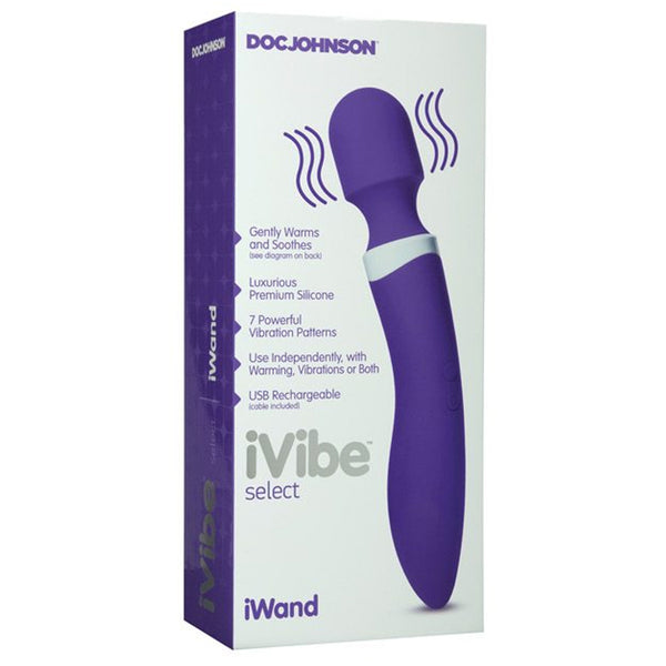 iVibe warming Hand-Head Massager iWand - Purple Color - Doc Johnson