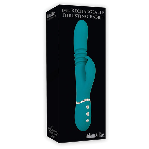 Adam & Eve Eve's Rechargeable Thrusting Rabbit - Green