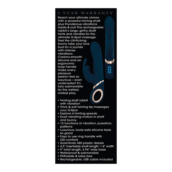 Adam & Eve Eve's Twirling Rabbit Vibrator - Blue