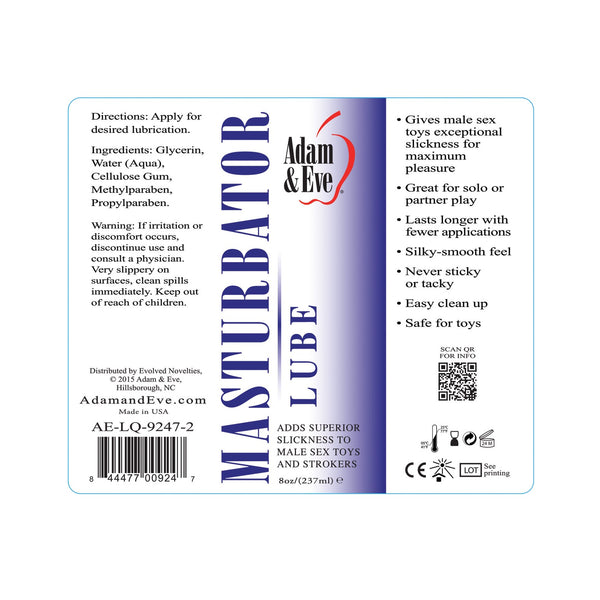 Adam & Eve Masturbator Lube - 8 oz