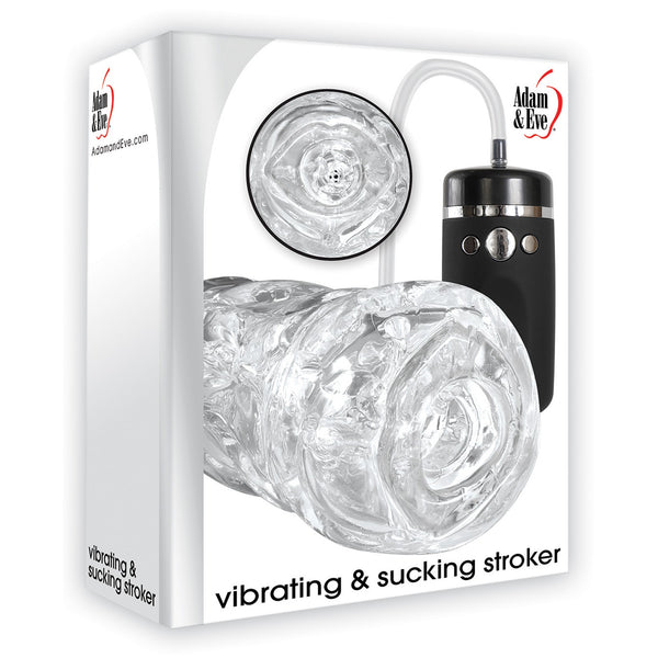 Adam & Eves Vibrating & Sucking Stroker - Clear