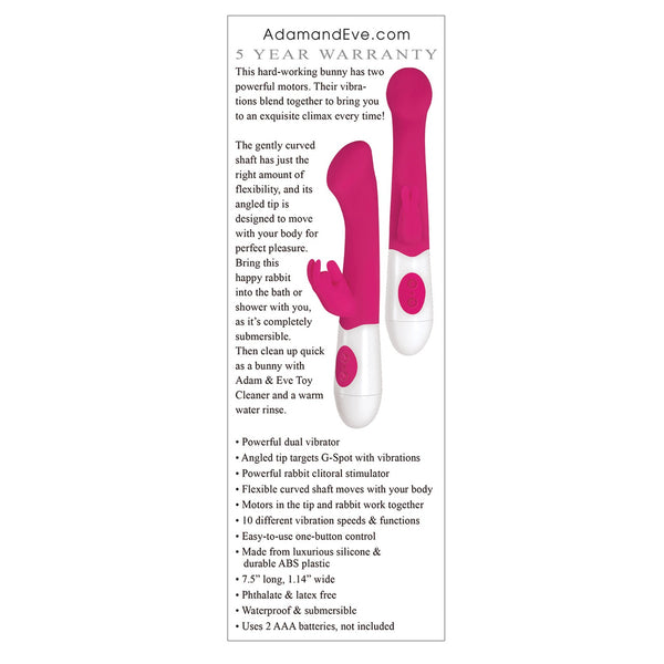 Adam & Eve Bunny Love Silicone G - Pink