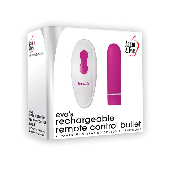 Adam & Eve Eve's Rechargeable Remote Control Bullet - Pink/White