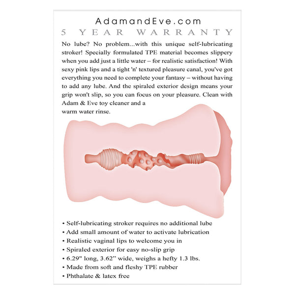 Adam & Eve Juicy Lucy Self Lubricating Stroker - White