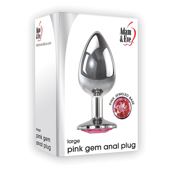 Adam & Eve Pink Gem Aluminium Anal Plug Large