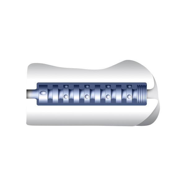 Adam & Eve Intensity Power Stroker - Clear/Blue