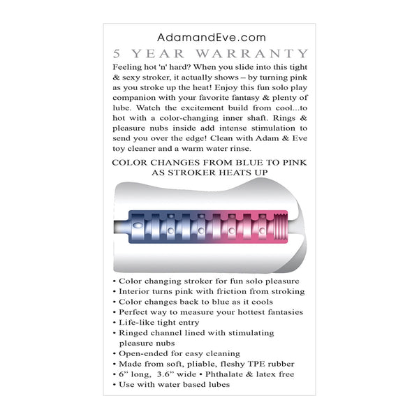 Adam & Eve Intensity Power Stroker - Clear/Blue