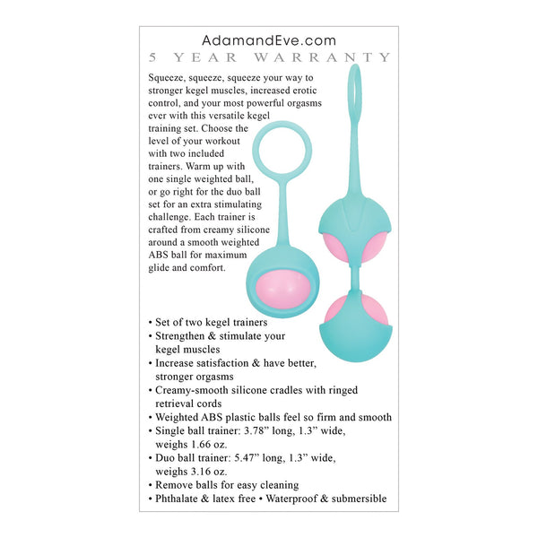 Adam & Eve Eve's Kegel Training Set - Pink/Teal