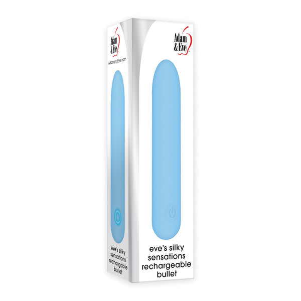 Adam & Eve Eve's Silky Sensations Rechargeable Bullet - Blue
