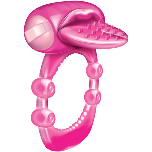 Nubby Tongue X-treme Vibrating Pleasure Ring - Magenta