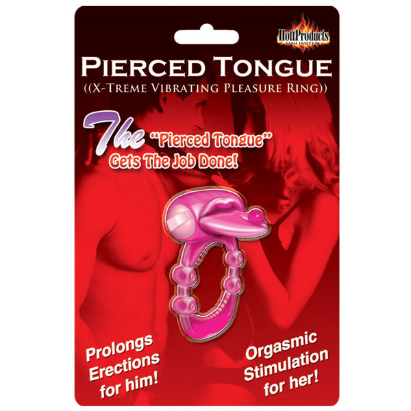 Pierced Tongue X-treme Vibrating Pleasure Ring - Magenta