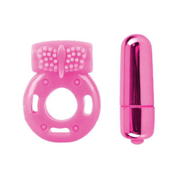 Neon Vibrating Couples Kit - Pink