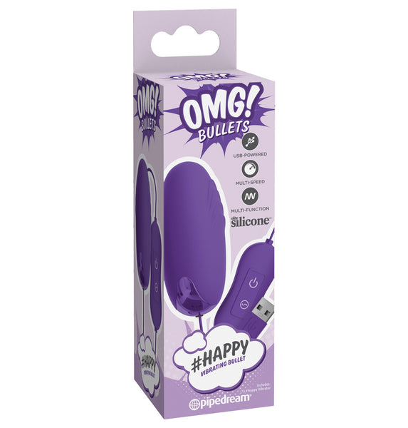 Omg! Bullets Happy Vibrating Bullet - Purple