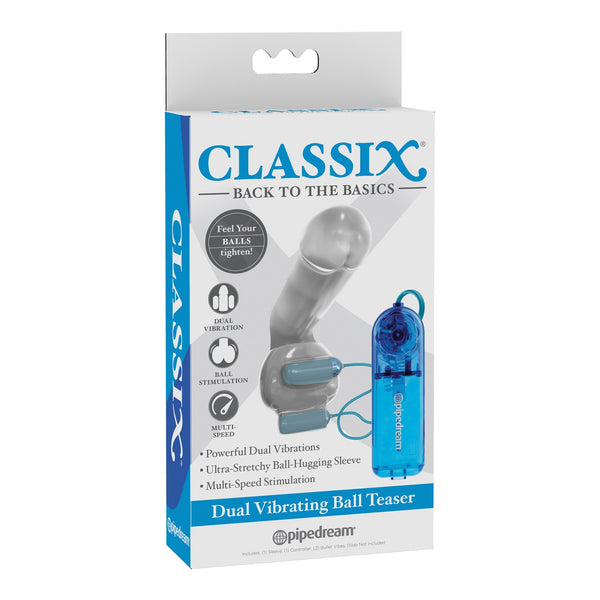 Classix Dual Vibrating Ball Teaser - Blue/clear