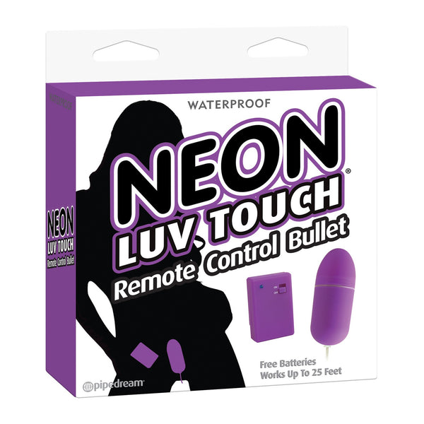 Neon Luv Touch Remote Control Bullet - Purpl;E