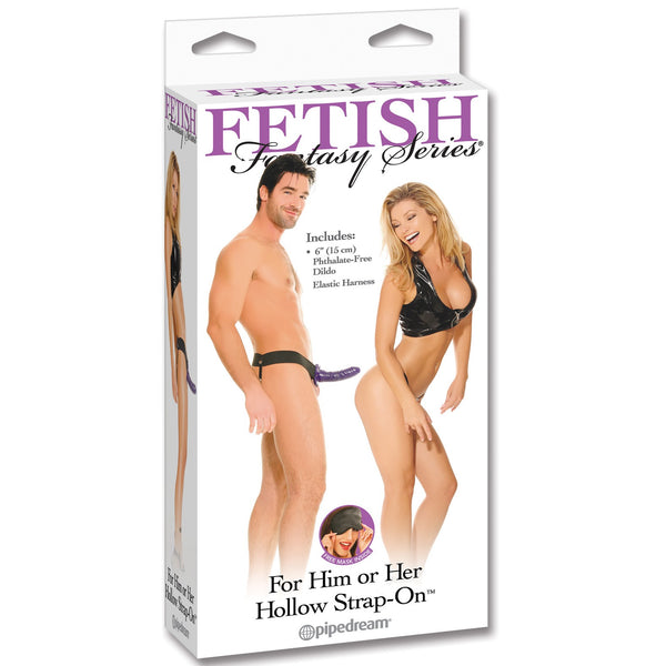 Fetish Fantasy Series for Him or Her Hollow Strap-on - Purple