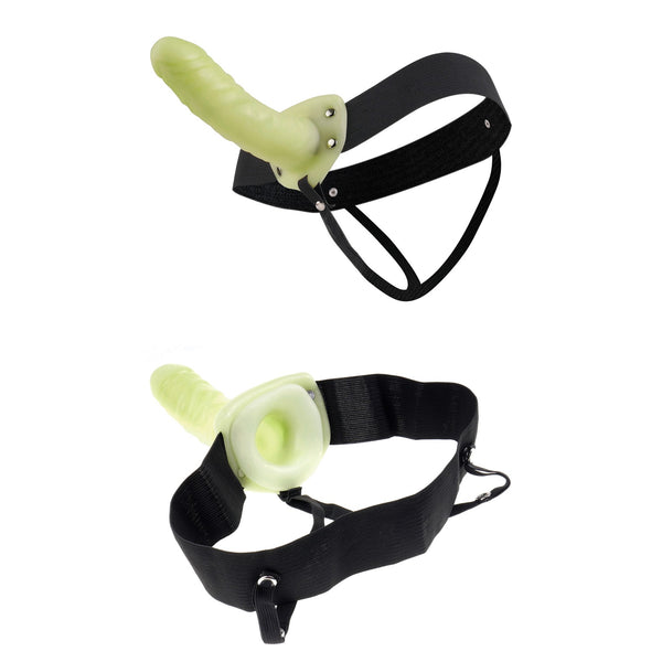 Fetish Fantasy Series for Him or Her Hollow Strap-on - Glow in the Dark