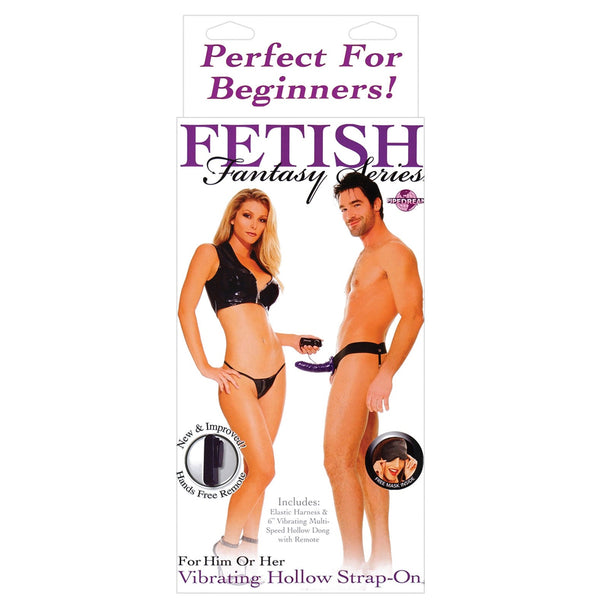 Fetish Fantasy Series for Him or Her Vibrating Hollow Strap-on - Purple