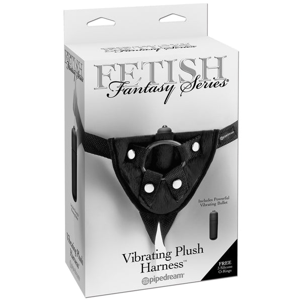 Fetish Fantasy Series Vibrating Plush Harness - Black
