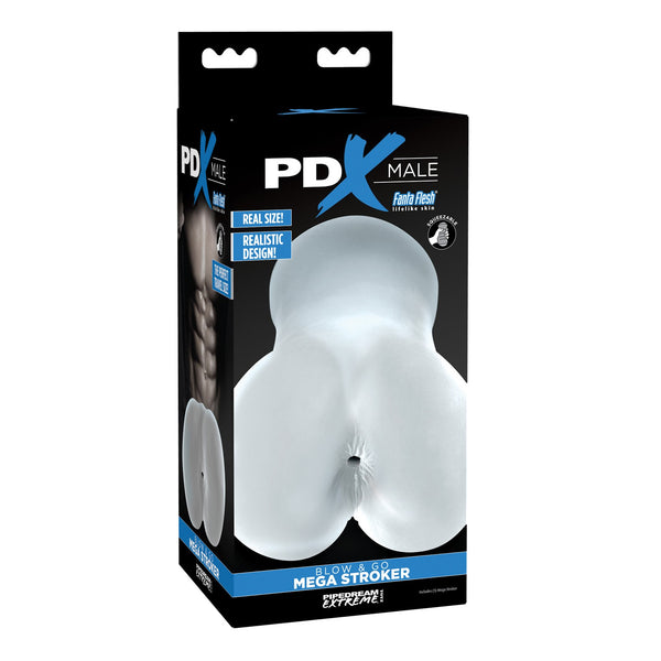 Pdx Male Blow and Go Mega Stroker Clear