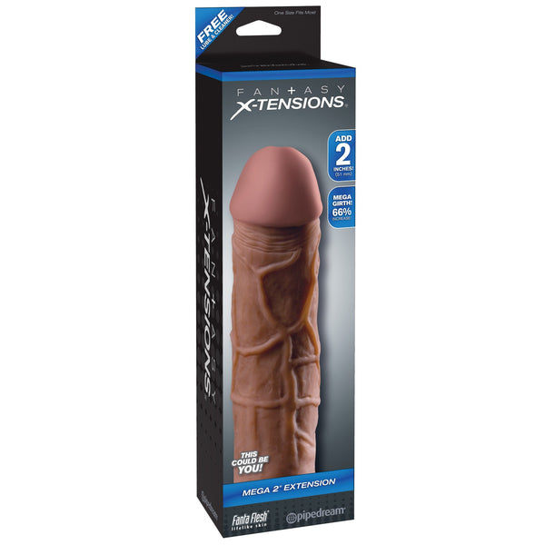 Fantasy X-Tension Mega 2-Inch Extension - Brown