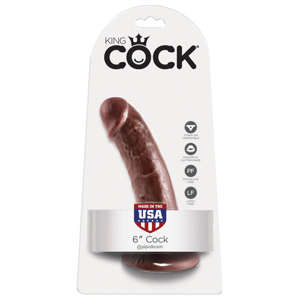 King Cock 6-Inch Cock - Brown