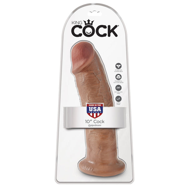 King Cock  10" Cock - Tan
