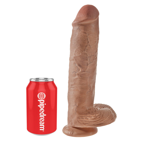 King Cock  11" Cock With Balls - Tan