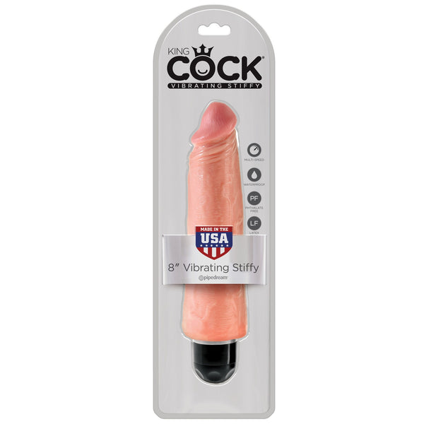 King Cock 8" Vibrating Stiffy Flesh