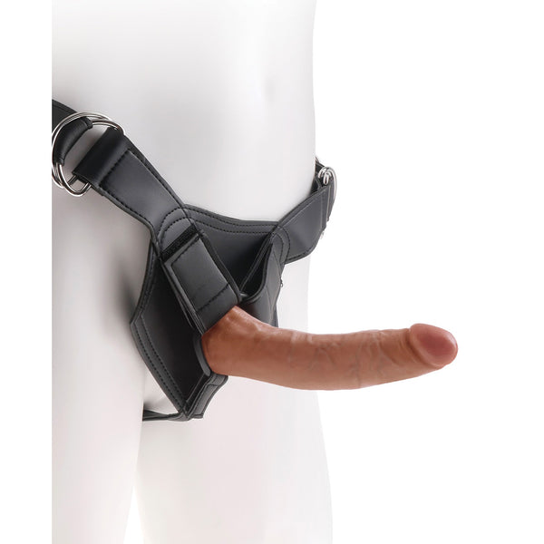 King Cock Strap-on Harness With 7" Cock - Tan